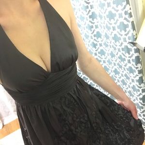 Metallic Brown Short Formal Dress